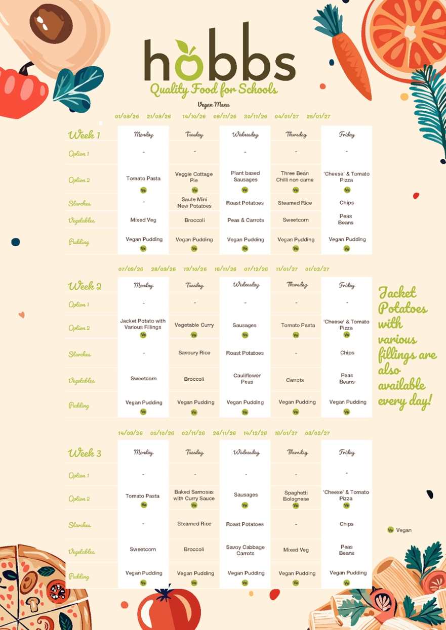 Autumn Winter 2026 2027 Vegan Menu Page 4