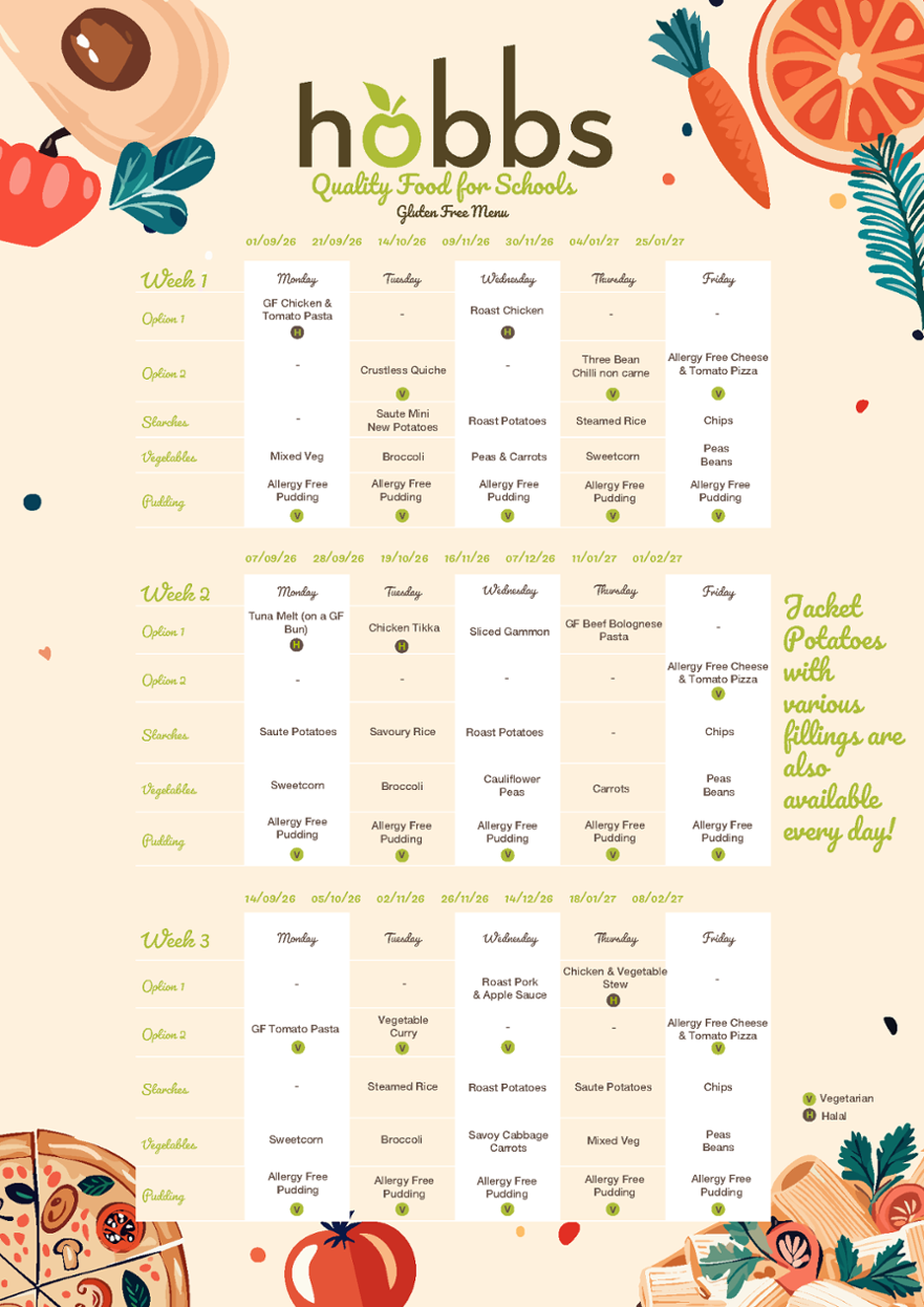 Autumn Winter 2026 2027 Gluten Free Menu Page 4